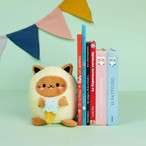 Balvi Kawaii Minty Bookends Yellow Cat Ice Lover Polyester in Kuwait