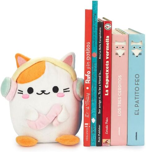 Balvi Kawaii Melody White Cat Decorative Bookends with Headphones Polyester in Kuwait