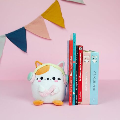 Balvi Kawaii Melody White Cat Decorative Bookends with Headphones Polyester in Kuwait