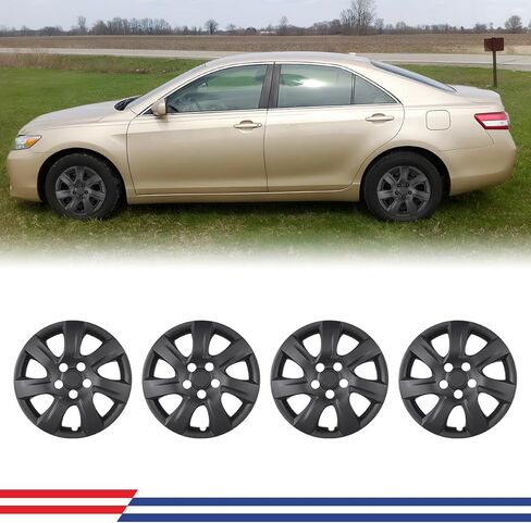 WOLFSTORM 16 بوصة Hubcaps مجموعة من 4 لسيارة Toyota Camry & Hybrid 2007-2011، أغطية محور العجلة لعجلات Toyota Camry الفولاذية 2007-2011، مادة PP (16 بوصة، فضي) in Saudi Arabia