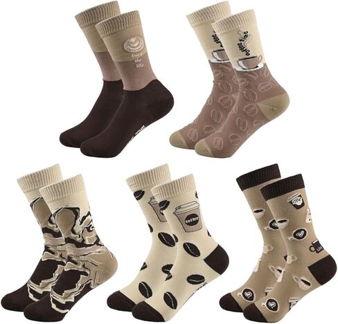 Colorful Animal Crew Socks for Womens & Teens,5 Pairs Cute Fun Womens Socks for All Seasons,Animal Lover Gift in Saudi Arabia