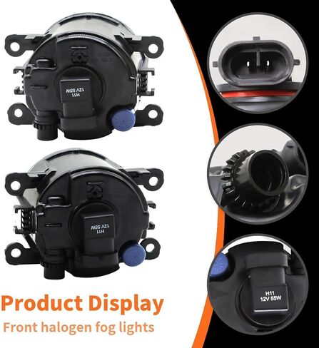 Pair Fog Lights Assembly Compatible with 2017-2018 Titan & 2016-2019 Titan XD Front Fog Lamp with H11 12V 55W Bulbs and Wiring Switch Driver and Passenger Side 62257EZ02B 62256EZ02B in Saudi Arabia
