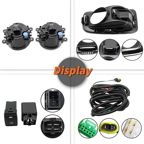 Pair Fog Lights Assembly Compatible with 2017-2018 Titan & 2016-2019 Titan XD Front Fog Lamp with H11 12V 55W Bulbs and Wiring Switch Driver and Passenger Side 62257EZ02B 62256EZ02B in Saudi Arabia