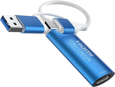بطاقة التقاط الفيديو، بث وتسجيل بدقة 1080 بكسل 60 إطارًا في الثانية HDMI إلى USB 3.0، بطاقة التقاط HDMI لنينتندو سويتش، PS5، PS4/Pro، Xbox Series X/S، Xbox One X/S، في OBS والمزيد in Kuwait