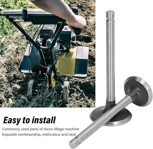 مجموعة صمامات سحب المحرك والعادم المكونة من قطعتين من سبائك الصلب لـ Microtiller 186F والمولد، مجموعة قطع غيار المحرك الصغيرة in Kuwait