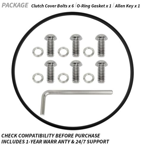 6 PCS-Titanium Replacement Derby Cover Screw Bolt Kit for Sportster 883 1200, Iron Roadster Seventy Forty Eight OEM #25463-94A 943 in Saudi Arabia