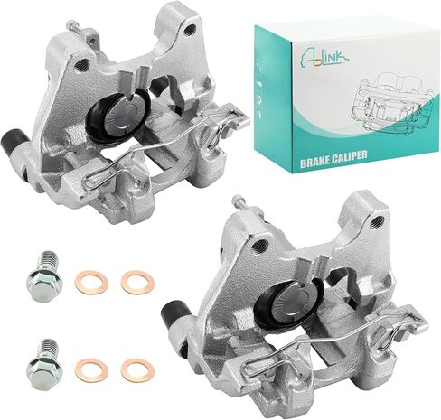 3Q0615423 3Q0615424 Rear Disc Brake Caliper Assembly (2.0L L4) with Bracket For Volkswagen Tiguan 2018 2019 2020 2021 2022 2023 Rear Driver and Passenger Side 19-B7500 19B-7501 19B7500 19B7501 in Saudi Arabia
