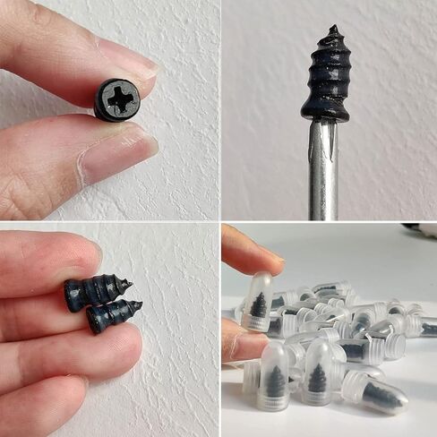 60PCS Tire Repair Rubber Nail, Rubber Vacuum Tire Repair Spiral Screws Kits, Self-Service Tire Screw Plugs Quick Repairs Tool for Car, Motorcycle, Truck, Tractor Tires Puncture Repair (60) in Saudi Arabia