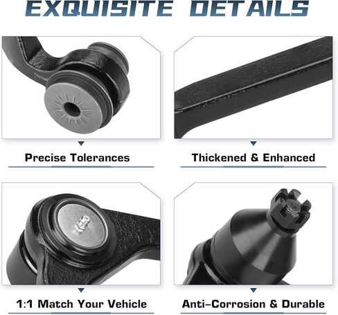 4 قطع ذراع التحكم العلوي الأمامي مع مفاصل كروية لسيارة Ford Expedition 1997-2002، F-150 1997-2003، F-250 1997-1999، لمجموعة تعليق Lincoln Navigator 1998-2002 (4WD فقط، وليس للدفع الثنائي) K8722T K8724T in Kuwait