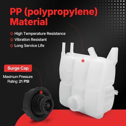 603-043 Front Engine Coolant Reservoir Radiator Expansion Tank Compatible with Mazda 3 2.0L 2.3L 2004 2005 2006 2007 2008 2009 2010 2011 2012 2013 in Saudi Arabia