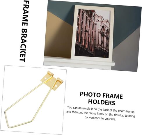 12pcs Imitation Gold Photo Frame Bracket Support for Picture Display Easy to Install Back Stand for Tabletop Use for Studios and Home Decor in Saudi Arabia