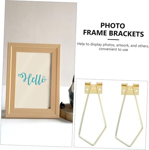 12pcs Imitation Gold Photo Frame Bracket Support for Picture Display Easy to Install Back Stand for Tabletop Use for Studios and Home Decor in Saudi Arabia