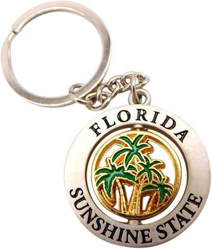 Westmon Works Florida Palm Tree Keychain Revolving Metal with Sunshine State Script Souvenir Vacation Keepsake in Saudi Arabia
