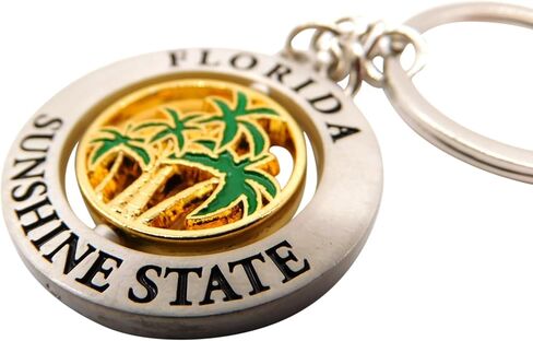 Westmon Works Florida Palm Tree Keychain Revolving Metal with Sunshine State Script Souvenir Vacation Keepsake in Saudi Arabia