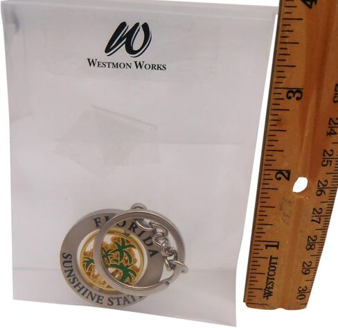 Westmon Works Florida Palm Tree Keychain Revolving Metal with Sunshine State Script Souvenir Vacation Keepsake in Saudi Arabia