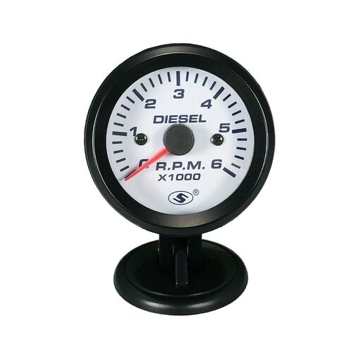 MOTOR METER RACING 52mm 2-1/16" Universal Tachometer for Diesel Engine Alternator 6000 RPM Black Dial in Dash in Kuwait