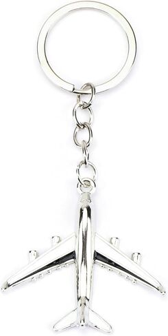 Airplane Keychain for Men Plane Travel Keychains Metal Aircraft Model Keyring Aviation Enthusiast Gift in Saudi Arabia