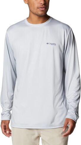 Columbia Mens Terminal Tackle PFG Fish Flag Long Sleeve, Misty Jade/Dusty Purple, Medium in Saudi Arabia
