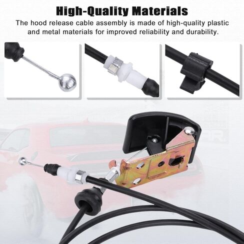 Hood Lock Release Cable Line with Handle Compatible for Mitsubishi Lancer 2008-2017 Replaces 5910A027XA 5910A065 Hood Release Cable in Saudi Arabia