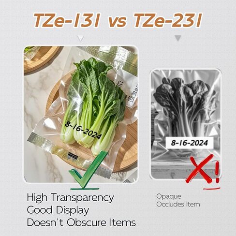 TZe-131 12 مم 0.47 شريط شفاف مصفح بديل لإعادة تعبئة صانع الملصقات Brother P Touch، شريط TZe Tz 0.13-0.47 3.5-12 مم لـ PTH110 PTD210 PT-D2040 PT-D610BT، 1/2 بوصة × 26.2 قدم، أسود على شفاف، 5 قطع in Kuwait