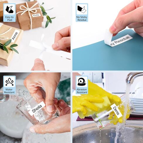 2 حزمة متوافقة مع شريط ملصقات Dymo D1 40913 S0720680 أسود على أبيض 3/8 بوصة × 23 قدم لشريط الملصقات LabelManager 160 200 210D 220P 260 in Saudi Arabia