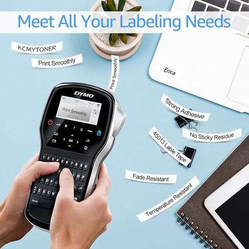 2 حزمة متوافقة مع شريط ملصقات Dymo D1 40913 S0720680 أسود على أبيض 3/8 بوصة × 23 قدم لشريط الملصقات LabelManager 160 200 210D 220P 260 in Saudi Arabia