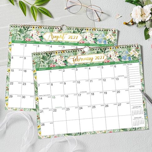 Calendar 2026-2027 - Wall Calendar 2026-2027, Jul. 2026 - Dec. 2027, 14.8" x 11.4", 18 Months Wall Calendar 26-27 with Premium Paper, Strong Twin-Wire Binding, Excellent for Planning/Convenient Life - Fruity/Floral in Saudi Arabia