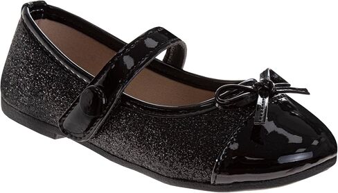 Josmo Girls Elegant Mary Jane Flats Classic Glitter Flower Styles Stylish Ballet Dress Shoes with Adjustable Strap for Toddler to Big Kids in Saudi Arabia