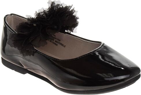 Josmo Girls Elegant Mary Jane Flats Classic Glitter Flower Styles Stylish Ballet Dress Shoes with Adjustable Strap for Toddler to Big Kids in Saudi Arabia