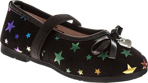 Josmo Girls Elegant Mary Jane Flats Classic Glitter Flower Styles Stylish Ballet Dress Shoes with Adjustable Strap for Toddler to Big Kids in Saudi Arabia
