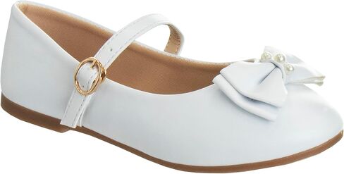 Josmo Girls Elegant Mary Jane Flats Classic Glitter Flower Styles Stylish Ballet Dress Shoes with Adjustable Strap for Toddler to Big Kids in Saudi Arabia