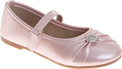 Josmo Girls Elegant Mary Jane Flats Classic Glitter Flower Styles Stylish Ballet Dress Shoes with Adjustable Strap for Toddler to Big Kids in Saudi Arabia