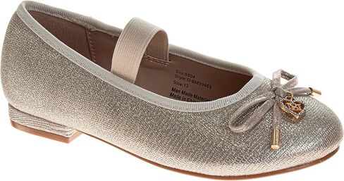 Josmo Girls Elegant Mary Jane Flats Classic Glitter Flower Styles Stylish Ballet Dress Shoes with Adjustable Strap for Toddler to Big Kids in Saudi Arabia