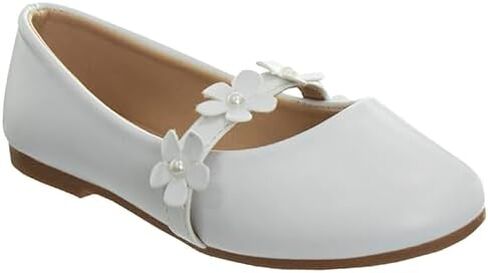 Josmo Girls Elegant Mary Jane Flats Classic Glitter Flower Styles Stylish Ballet Dress Shoes with Adjustable Strap for Toddler to Big Kids in Saudi Arabia