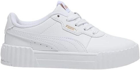 PUMA Kids Girls Carina 3.0 Lace Up Sneakers Shoes Casual - White in Saudi Arabia