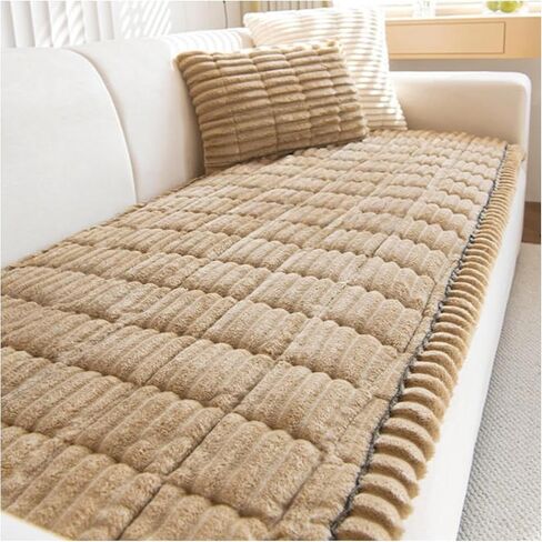 Pawcart Couch Cover, Paw Lounge Plush Pet Couch Cover, Non-Slip Couch Covers for Dogs Cats Kids and Living Room Decor (Coffee Milk*A,80 X 160cm) in Saudi Arabia