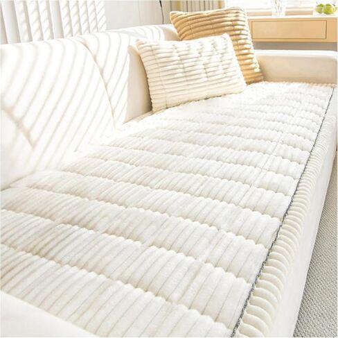 Pawcart Couch Cover, Paw Lounge Plush Pet Couch Cover, Non-Slip Couch Covers for Dogs Cats Kids and Living Room Decor (Coffee Milk*A,80 X 160cm) in Saudi Arabia