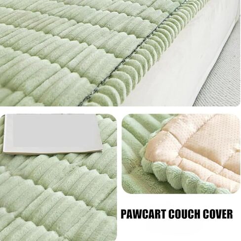 Pawcart Couch Cover, Paw Lounge Plush Pet Couch Cover, Non-Slip Couch Covers for Dogs Cats Kids and Living Room Decor (Coffee Milk*A,80 X 160cm) in Saudi Arabia