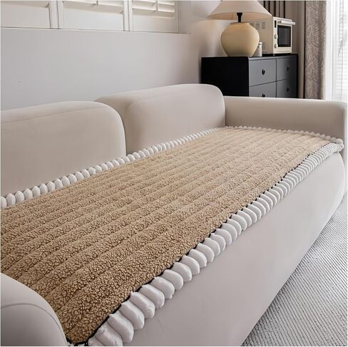 Pawcart Couch Cover, Paw Lounge Plush Pet Couch Cover, Non-Slip Couch Covers for Dogs Cats Kids and Living Room Decor (Coffee Milk*A,80 X 160cm) in Saudi Arabia