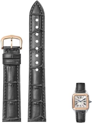 Leather Watch Straps With Pin Buckles Suitable For Cartier Tank Dumont Santos Men's And Women's Watcvhband in Saudi Arabia