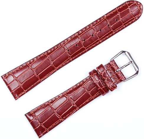 deBeer Wild Alligator Grain Watch Band-Choice of Color (Brown, Black, Havana) & Width (12mm, 14mm, 16mm, 18mm, 19mm, 20mm) in Kuwait