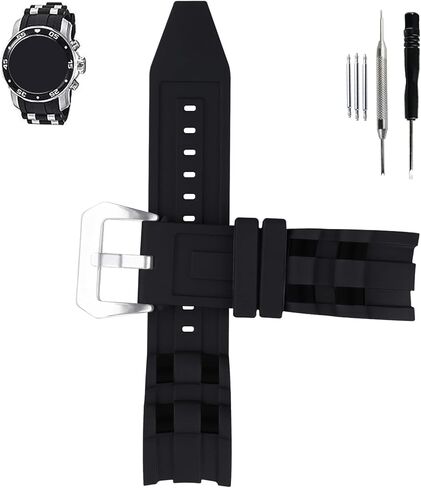 حزام مطاطي بديل لـ Invicta Pro Diver 26 مم حزام ساعة أسود بدون إدراج فولاذي للطراز 6981 6983 6985 6995 حزام الراتنج للرجال in Kuwait