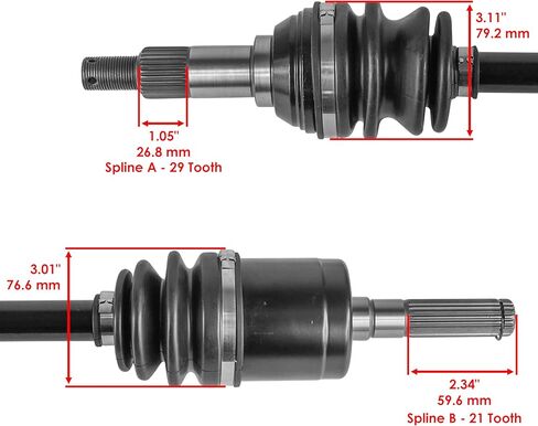 محور السيرة الذاتية الأيسر الأمامي Caltric 705401937 متوافق مع Can-Am Defender Traxter 2017 2018 2019 2020-2023 in Saudi Arabia