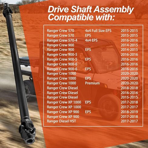 مجموعة عمود عمود الدفع الأمامي، مناسبة لطاقم Polaris Ranger Crew 570، 570-4، 900، 900-5، 900-6، 1000 ديزل | مناسب لـ Ranger Crew XP 900 1000 | مناسب لسيارة رينجر ديزل HST، 2014-2020، OE 1333146 in Saudi Arabia
