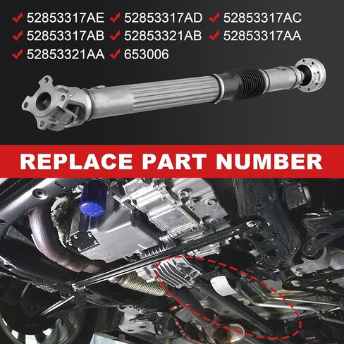 مجموعة عمود المحرك الأمامي 52853317AD بديل لسلسلة Jeep Wrangler JK 2007-2011 3.8L Wrangler JK JL Series 2012-2017 3.6L يدوي Trans Prop عمود الإدارة يستبدل 52853317AE 52853317AC in Saudi Arabia