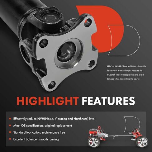 A-Premium Rear Drive Shaft Prop Shaft Driveshaft Assembly Compatible with Ford 2006 2007 2008 F-150 F150 4.2L, [RWD, Manual Transmission, 144.5" Wheelbase, 78.8" 96" BedLength], Replace# 7L3Z4R602K in Saudi Arabia