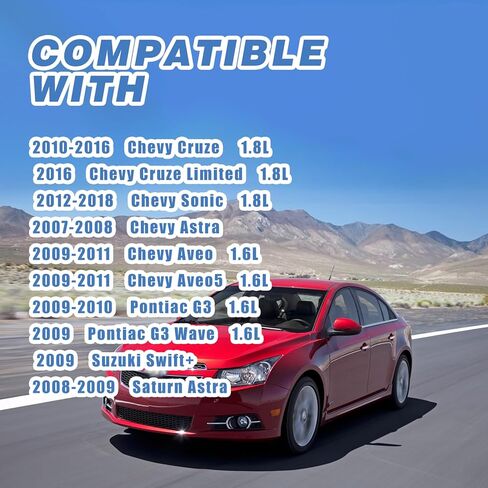 طقم حزام توقيت المحرك مع مضخة مياه، متوافق مع 2010-2016 Chevy Cruze Sonic Aveo Aveo5 Pontiac G3 Saturn Astra 1.6L 1.8L OE# TCKWP338 24422964 in Kuwait