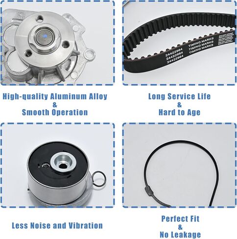 طقم حزام توقيت المحرك مع مضخة مياه، متوافق مع 2010-2016 Chevy Cruze Sonic Aveo Aveo5 Pontiac G3 Saturn Astra 1.6L 1.8L OE# TCKWP338 24422964 in Kuwait