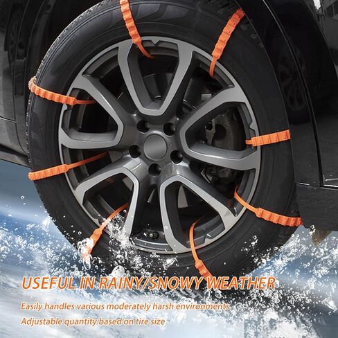 Anti-Skid Snow Tire Chains for Tesla Model 3 Model S Model Y Model X, Adjustable Plastic Anti-Skid Ties, Reusable Snow Zip Ties Traction Cables for Snow Ice Mud,10pcs in Saudi Arabia