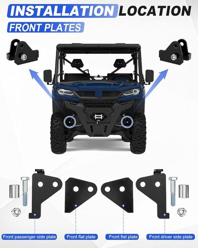 طقم رفع 2 بوصة متوافق مع CF Moto UFORCE 1000/1000XL، يناسب إطارات تصل إلى 30 بوصة، يغطي التعليق الأمامي والخلفي، سهل التركيب بمسامير in Kuwait